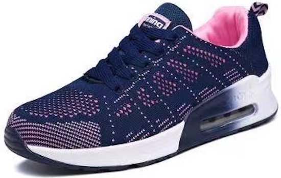 Sneakers dames donkerblauw roze maat 38