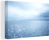 La lumière du soleil se reflète sur la mer Toile 80x60 cm - Tirage photo sur toile (Décoration murale salon / chambre)