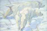 IXXI Siberian Dogs in the Snow 1909 - Wanddecoratie - Abstract - 120 x 80 cm