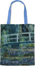 Luxe katoenen tas, gevoerd, Monet,Japanse Brug
