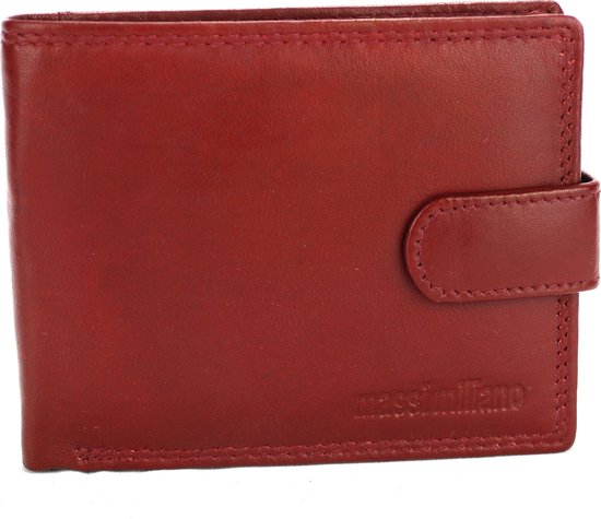 Massi Miliano Portefeuille Homme Cuir Rouge- (PHXW-304-36) - 11x1.5x9cm - |  bol.com