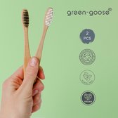 2 x Bamboe Tandenborstel – FriendsOfEarth - Duurzame tandenborstel Volwassen – Recyclebaar en Biologisch afbreekbaar – Toothbrush Medium - Milieuvriendelijke tandenborstel - Zero Waste Products