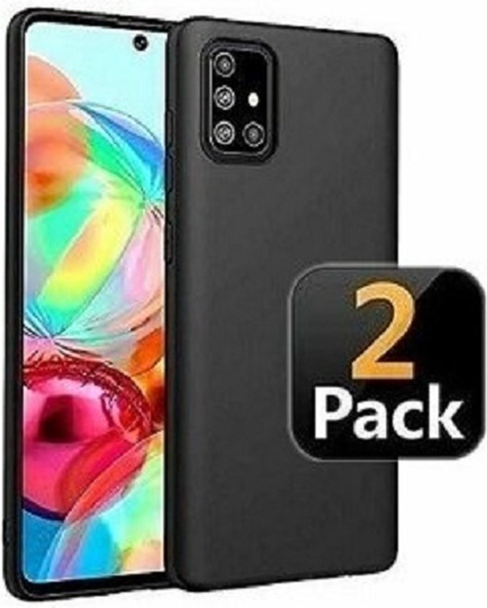 Samsung A81 Hoesje Siliconen TPU Zwart 2x