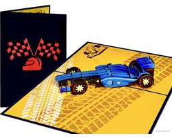 Popcards popupkaarten - Formule 1 Raceauto Formula One Championship Autosport pop-up kaart 3D wenskaart - Fan van Max Verstappen?