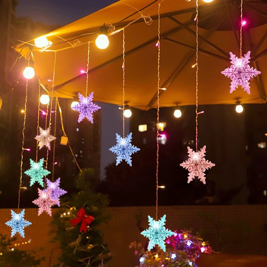 Kerstverlichting Sneeuwvlok LEDlichtgordijn Sterren Gordijn Feestzaal