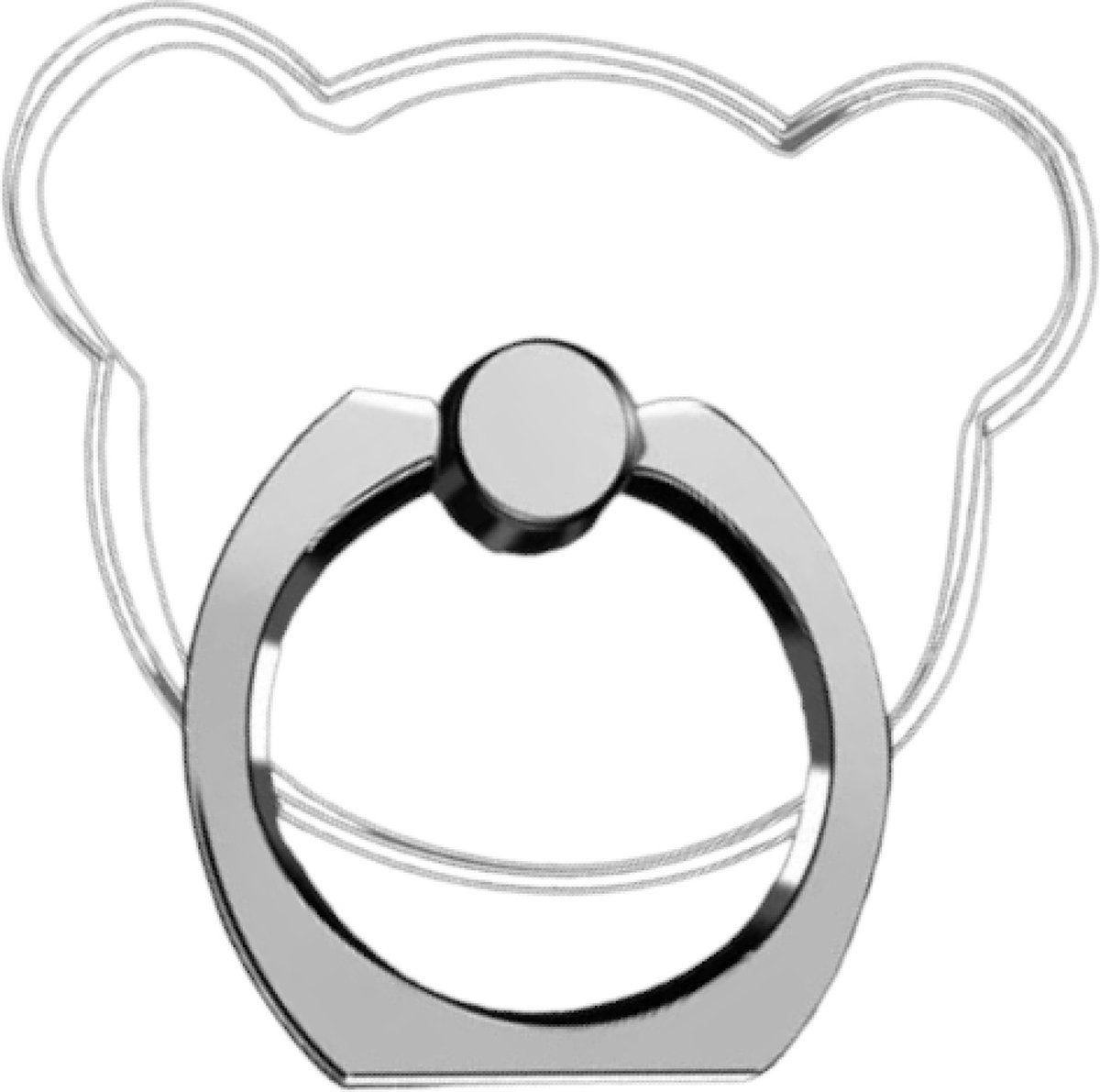 Bijoux by Ive - Transparante beer ringvinger houder / standaard voor je mobiele telefoon