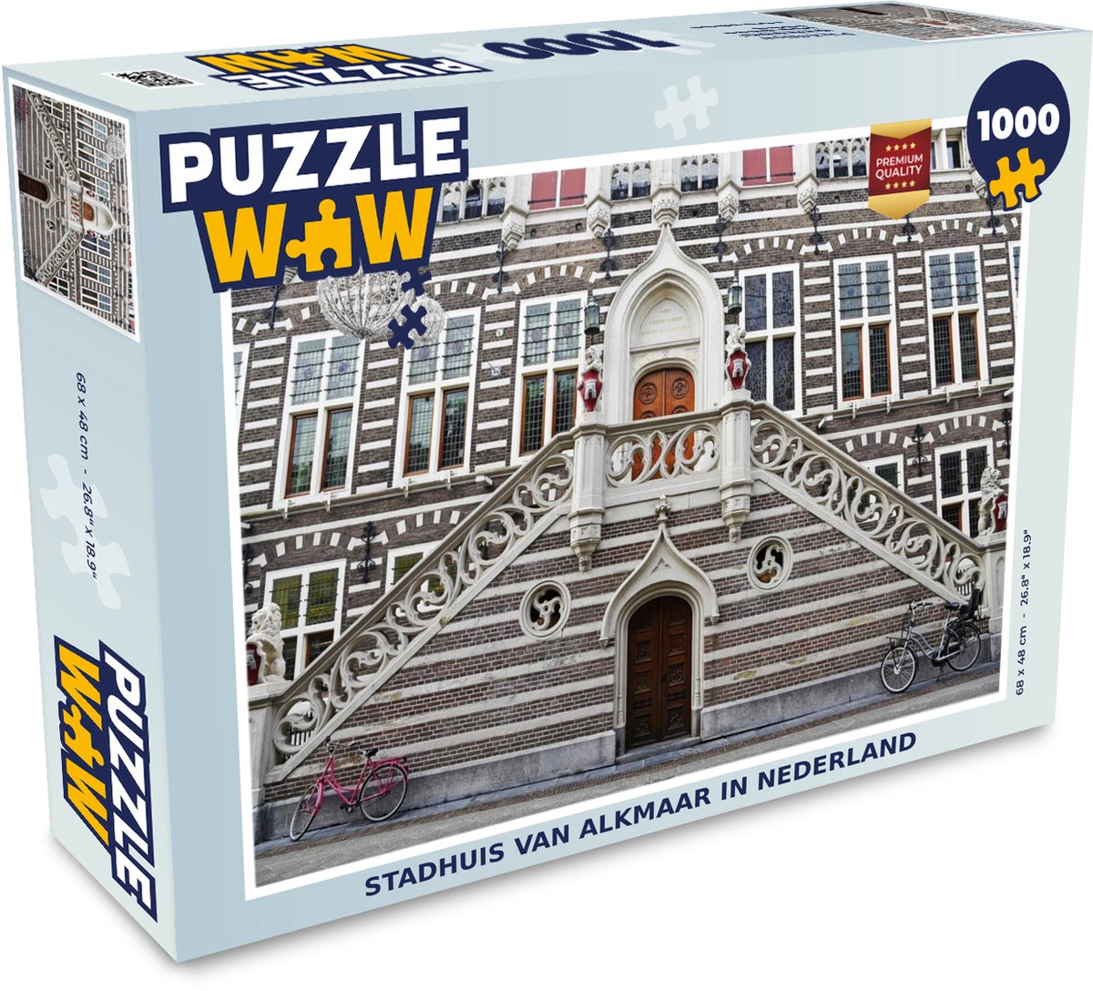 Puzzel Alkmaar - Nederland - Stadhuis - Legpuzzel - Puzzel 1000 stukjes volwassenen