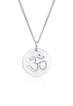 Elli Dames Halsketting Dames plaatje Hanger Mantra Symbool in 925 Sterling Zilver