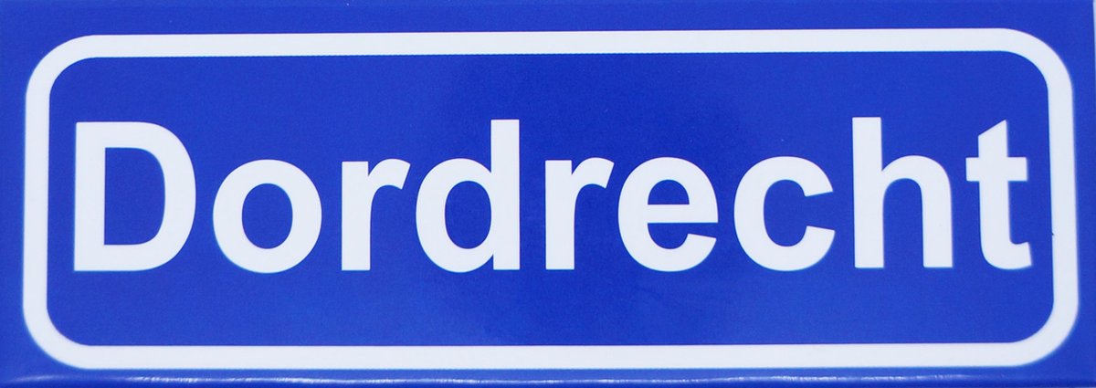 Koelkast magneet plaatsnaambord Dordrecht.