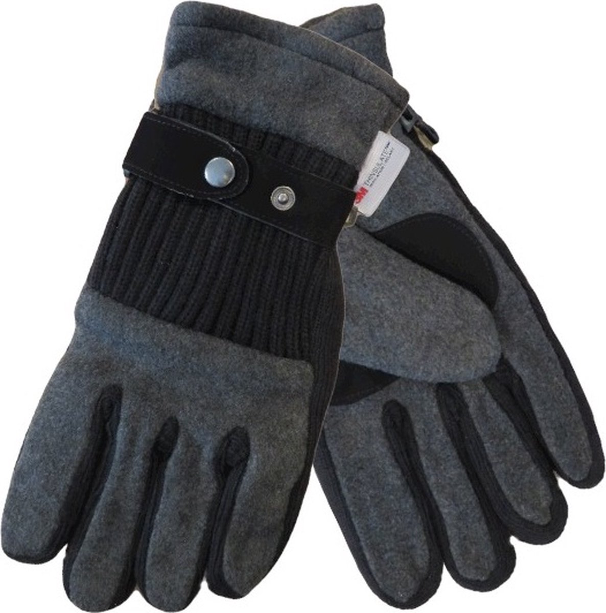Handschoenen heren deels imitatie leer Thinsulate