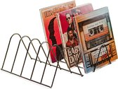 Platenstandaard | Opslag voor 75 LP's | Folderhouder | Matt Zwart Metal | Platenhouder Stand Tijdschriften Boeken | Record Deco Vinyl Shelf