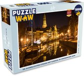 Puzzel Groningen - Nacht - Lichten - Legpuzzel - Puzzel 1000 stukjes volwassenen