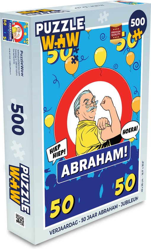 Puzzel Verjaardag - 50 Jaar Abraham - Jubileum - Legpuzzel - Puzzel 500  stukjes | bol.com