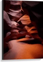 WallClassics - Canvas  - Gang bij Antelope Canyon - 60x90 cm Foto op Canvas Schilderij (Wanddecoratie op Canvas)