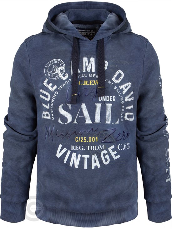 Camp David Hoodie sweatshirt vintage Sail Blauw (3XL) | bol