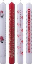 Adventskaarsen - 30 cm - Adventskaars kalender per 4 stuks - kerst - kerstverlichting
