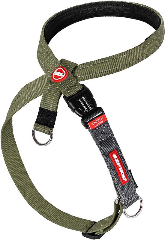 EzyDog Crosscheck hondentuig – L – khaki groen
