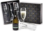Champagneglazen in cadeaupakket - UNIEK met persoonlijke gravure - huwelijkscadeau - Jubileum - verjaardag -moederdag - vaderdag - diploma - uniek - persoonlijk
