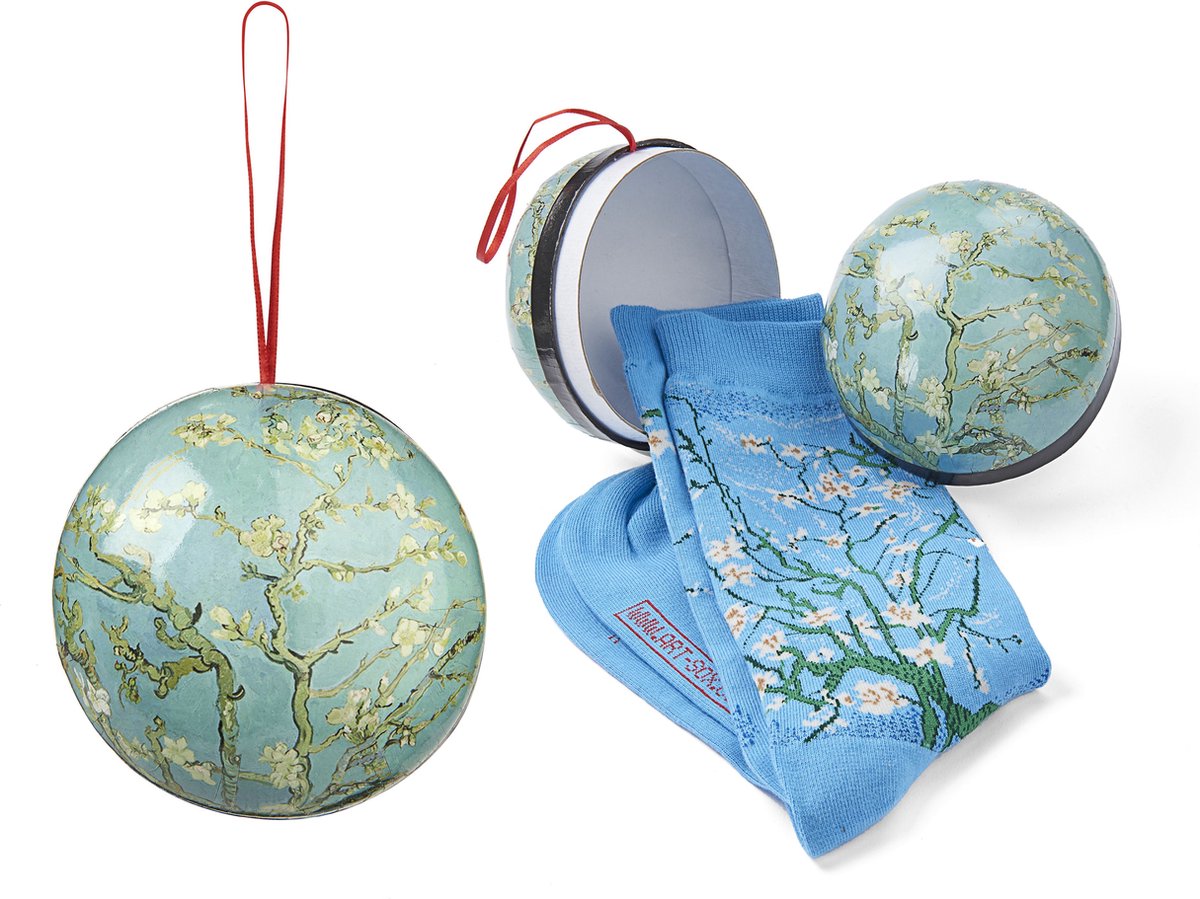 MuseARTa Gift Ball Kerst Sokken - Vincent van Gogh - Almond Blossom - Maat 40-46