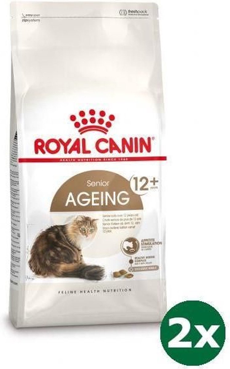 Royal canin ageing +12 kattenvoer 2x 4 kg
