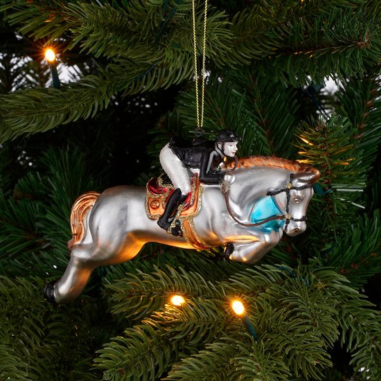 Décoration de Noël de cheval anglais, Ornements de Noël équestres, Décor de  cheval de sport, Cadeaux de cheval de chasseur sous selle, Ornement de  cheval noir -  Canada