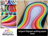 Filigraan - Quilling papierstroken- "Multiplaza" - 3 mm - 26 kleuren - Origami - decoratie - knutselen - creatief - versiering - kaarten - vouwen - rollen - papier - hobby