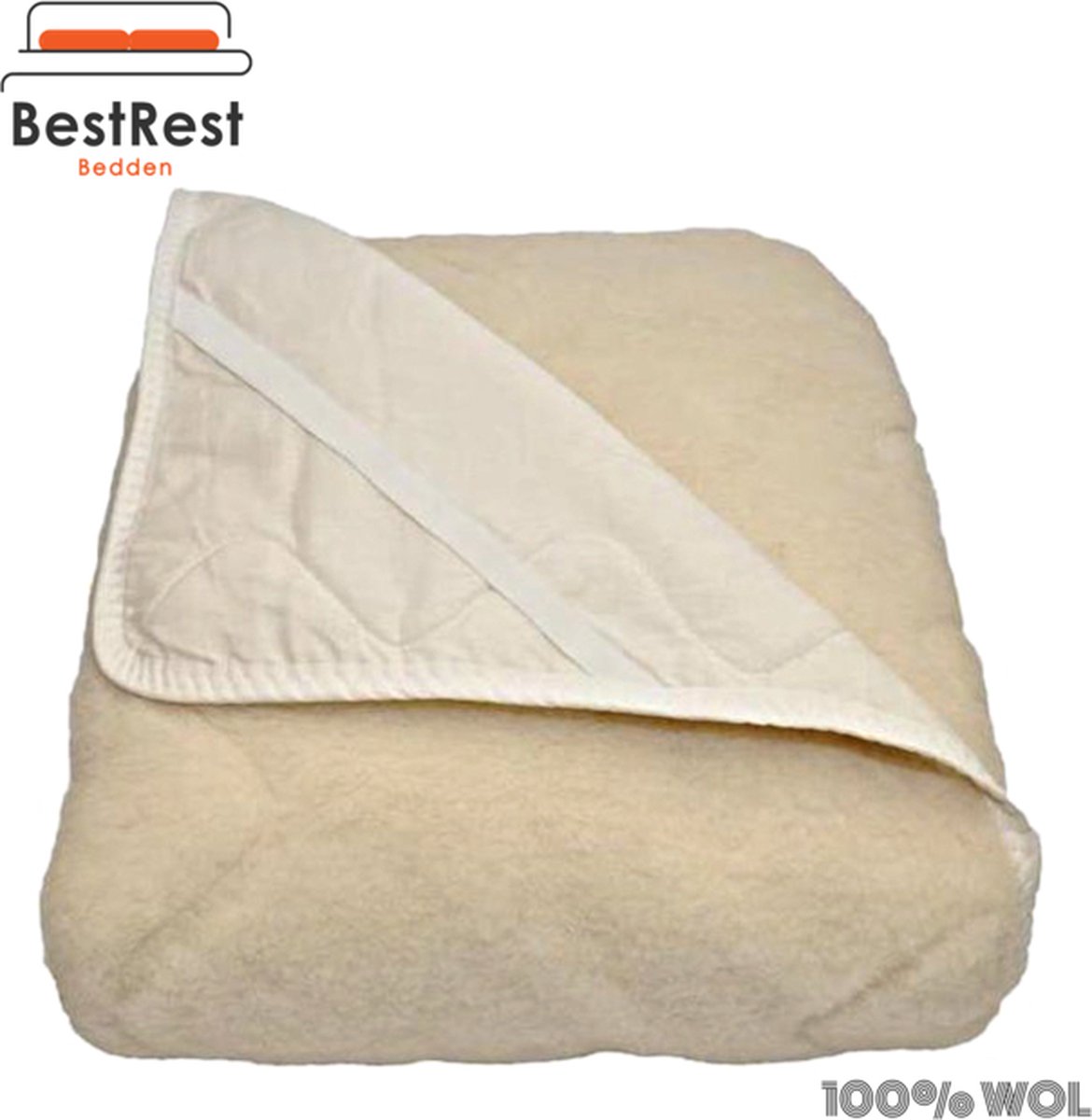 100% Wollen Onderdeken Texels Comfort – 180x210 Wollen Onderdeken – Wollen Topdek