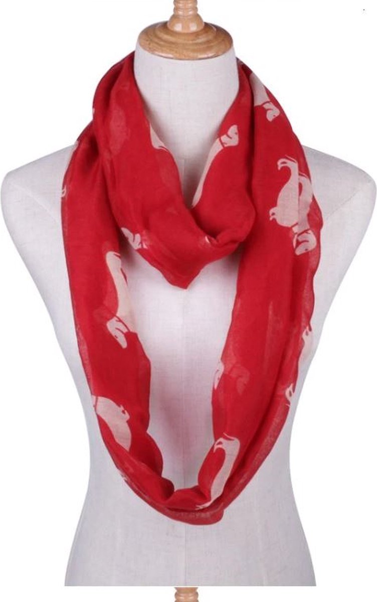 Teckel sjaal - rood - colsjaal