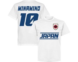 Japan Team Minamino 10 T-Shirt - Wit - Kinderen - 140