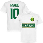 Senegal Mané 10 Team T-Shirt - Wit - XL