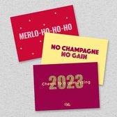Jeu de cartes de Noël - vin - vacances - cartes de nouvel an