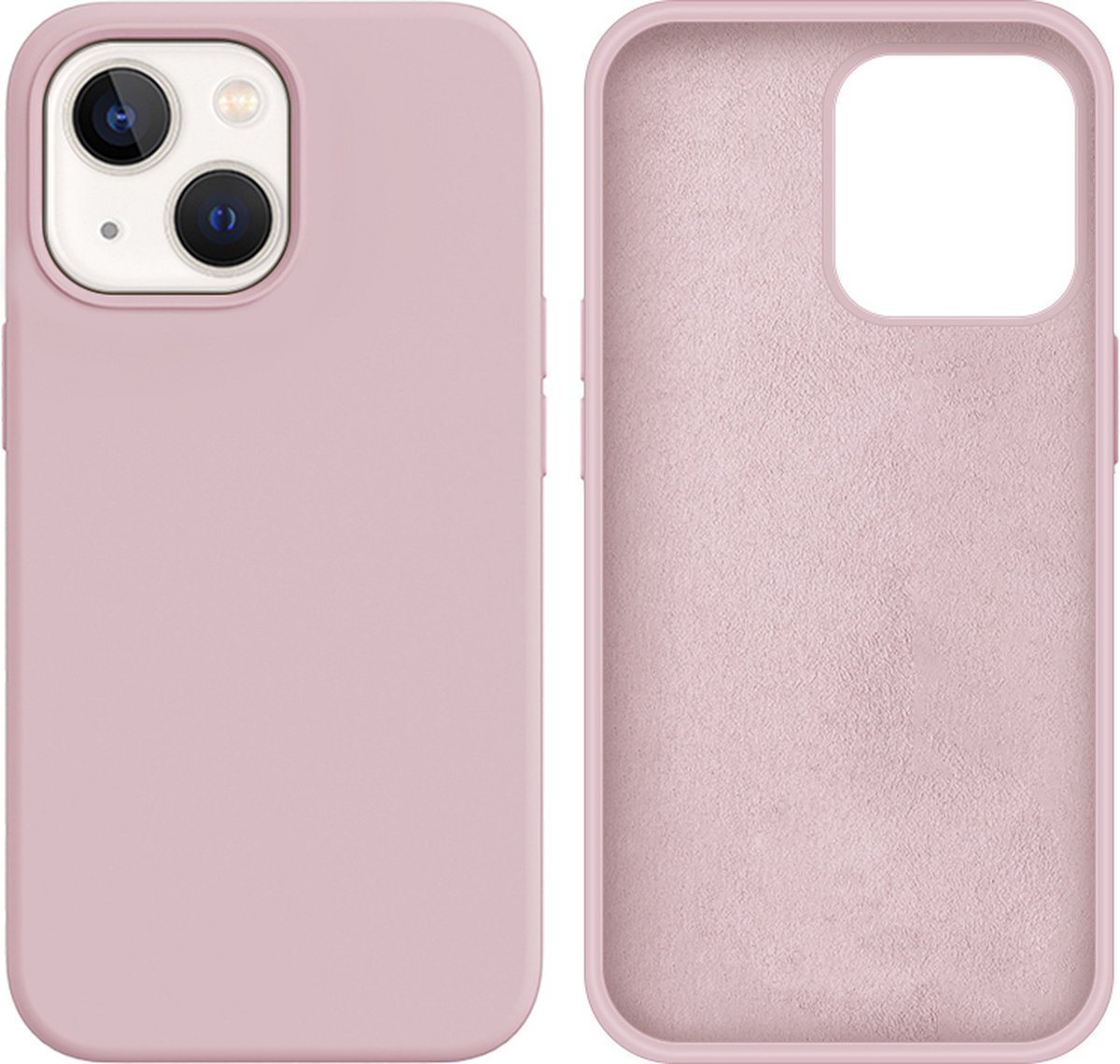 iPhone 13 Pro Siliconen Licht Roze hoesje - 6,1 inch