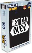 Puzzel Quotes - Best dad ever - Spreuken - Vader - Legpuzzel - Puzzel 500 stukjes - Vaderdag cadeautje - Cadeau voor vader en papa
