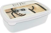 Broodtrommel Wit - Lunchbox - Brooddoos - Paul Klee - Girl in mourning - Schilderij - 18x12x6 cm - Volwassenen