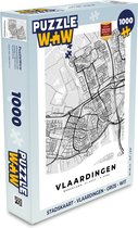 Puzzel Stadskaart - Vlaardingen - Grijs - Wit - Legpuzzel - Puzzel 1000 stukjes volwassenen - Plattegrond