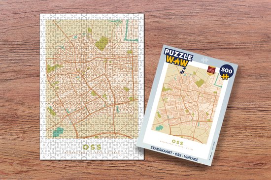 Puzzle Plan de la ville - Oss - Vintage - Puzzle - Puzzle 500 pièces -  Carte | bol.com