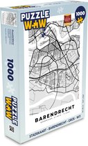 Puzzel Stadskaart - Barendrecht - Grijs - Wit - Legpuzzel - Puzzel 1000 stukjes volwassenen - Plattegrond