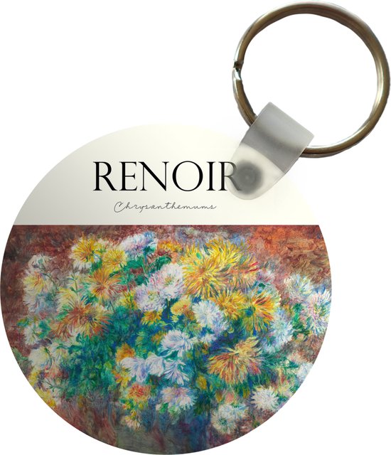 Sleutelhanger - Kunst - Bloemen - Renoir - Plastic - Rond - Uitdeelcadeautjes
