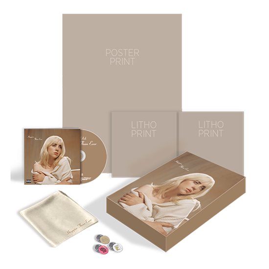 Billie Eilish Happier Than Ever - Deluxe CD box set met poster en