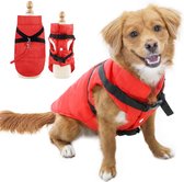 EASTLION Winter Hondenjas Hondenkleding Waterdicht met D-ring,Hondje Warme Jassen Puppy Kleding Hond Vest voor Klein Huisdier Honden Kat (Roodt,XL)