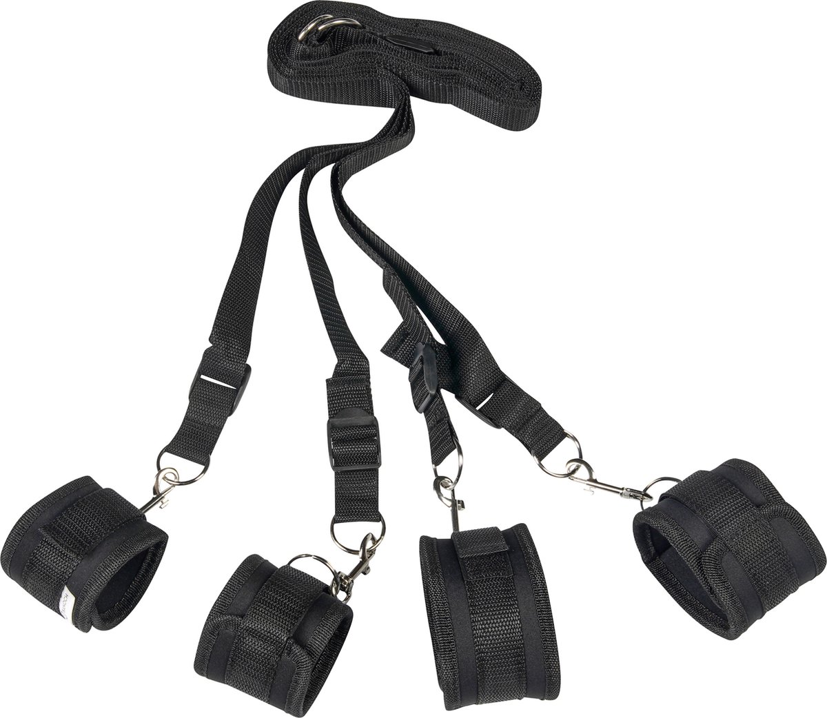 Banoch | Bondageset voor onder bed | stevige zachte neopreen boeien | makkelijk verstelbaar | zwart — afbeelding 3