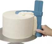Lisseur réglable - Blauw - Grattoir à Fondant - Gâteau - Décoration - Lisseur - Outils de décoration - Lissage gâteau et tarte - Grattoir à gâteau - Grattoir à gâteau - 1 pièce - ixen
