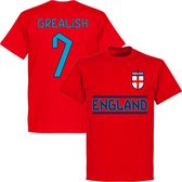 T-shirt Angleterre Grealish 7 Team - Rouge - M