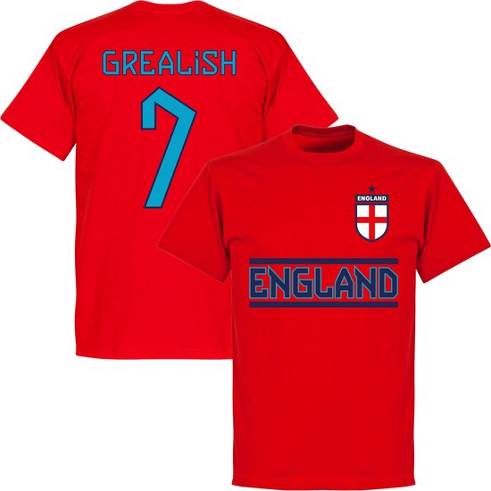 Engeland Grealish 7 Team T-Shirt - Rood