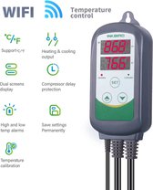 Temperatuurregelaar Stc1000, Digitale Thermostaat Dual Relais Ac 220v Temperatuurkalibratie Met Ntc Waterdichte Sensorsonde Vriezer Incubator Warmte