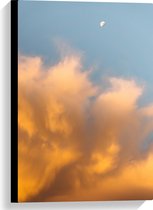 WallClassics - Canvas  - Oranje Wolken - 40x60 cm Foto op Canvas Schilderij (Wanddecoratie op Canvas)