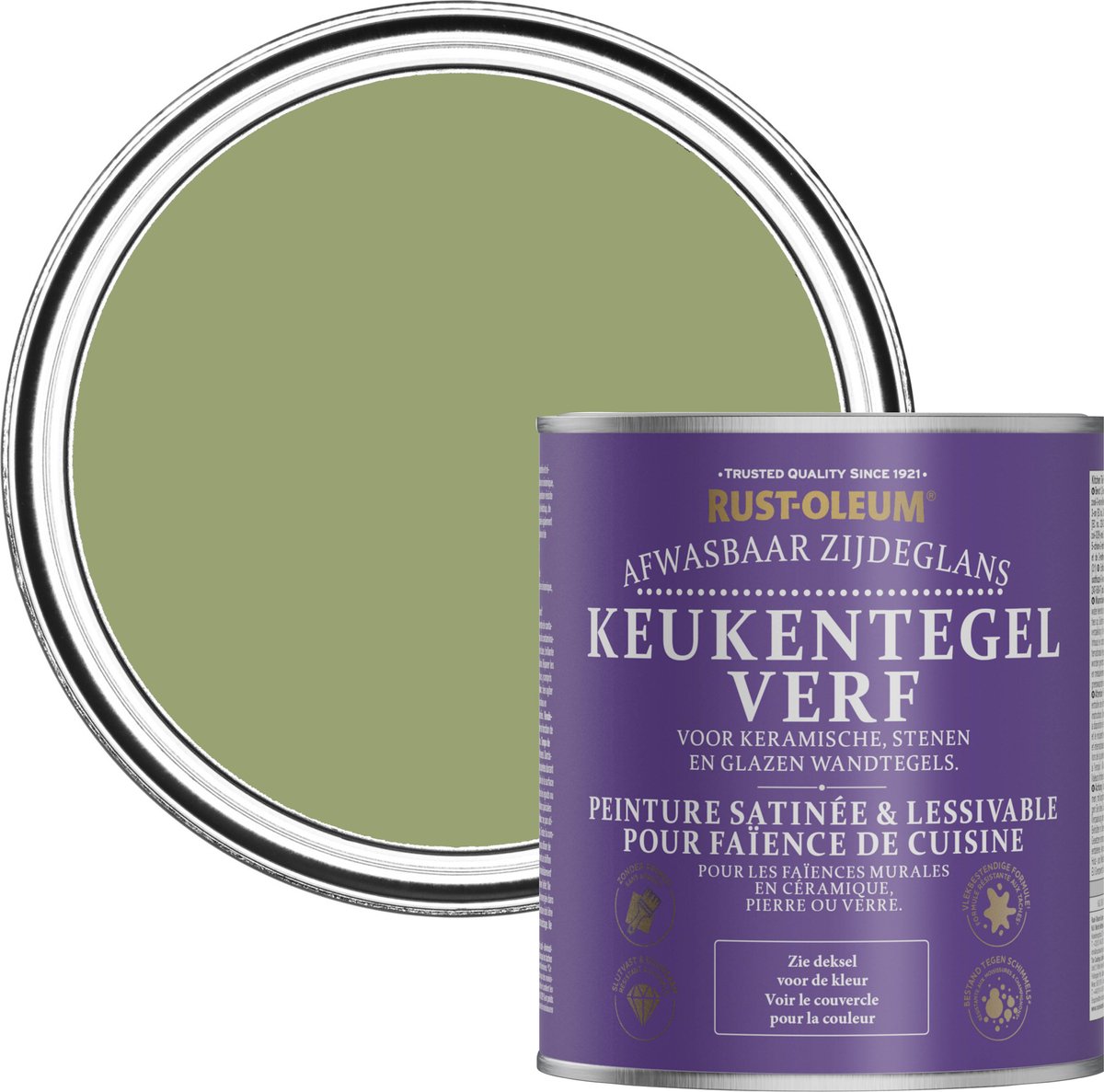 Rust-Oleum Groen Keukentegelverf Zijdeglans - Familiar Ground 750ml