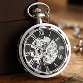 Nezr® Zakhorloge Mannen - Zakhorloge Mechanisch - Horloge Heren - Zilver - Cadeau