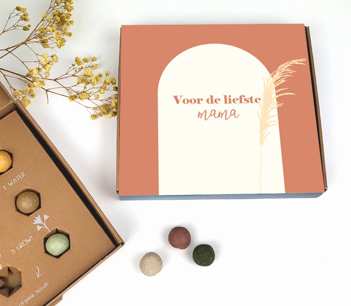 Bloembommetjes - Zaadjes - Mama cadeau - Cadeau voor mama - Liefste mama - Boho - Zaad - Moederdag - cadeau mama