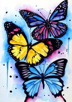 Diamond painting - Canvasdoek met voorbedrukte afbeelding - 40x50 - vlinders